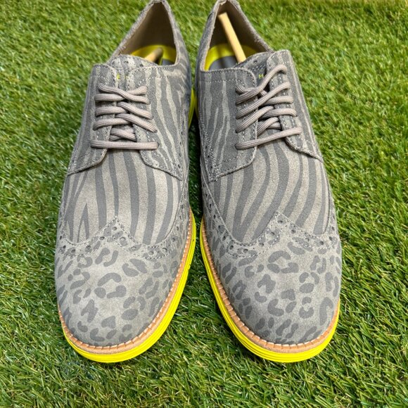 Cole Haan x atmos Øriginal Grand Wingtip Gray Oxford Shoes C36382 Men's NEW - Picture 5 of 14